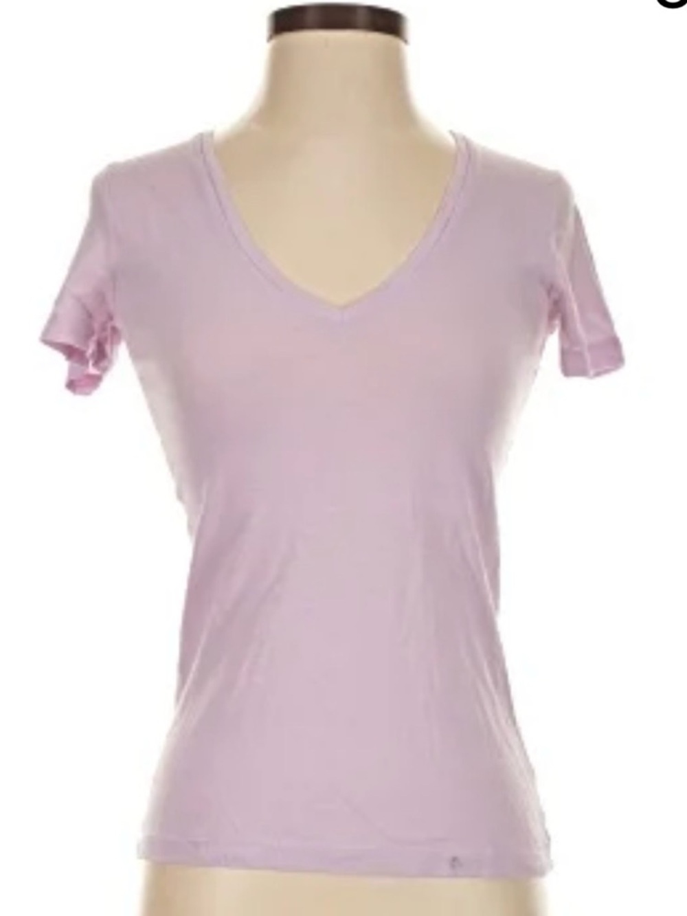 J. Crew Lavender V-Neck Short Sleeve Tee